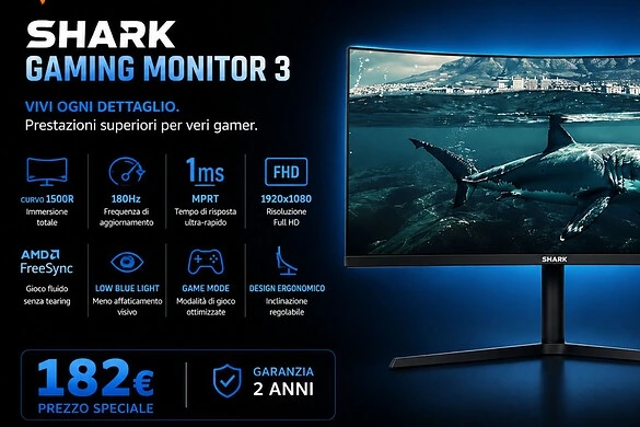 Monitor gaming ultrawide 34″ a meno di 190€: l’offerta Amazon da non perdere