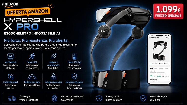Esoscheletro indossabile su Amazon: il prezzo che sorprende tutti
