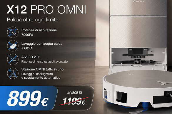 ECOVACS DEEBOT X12 PRO OMNI in offerta su Amazon a 899€