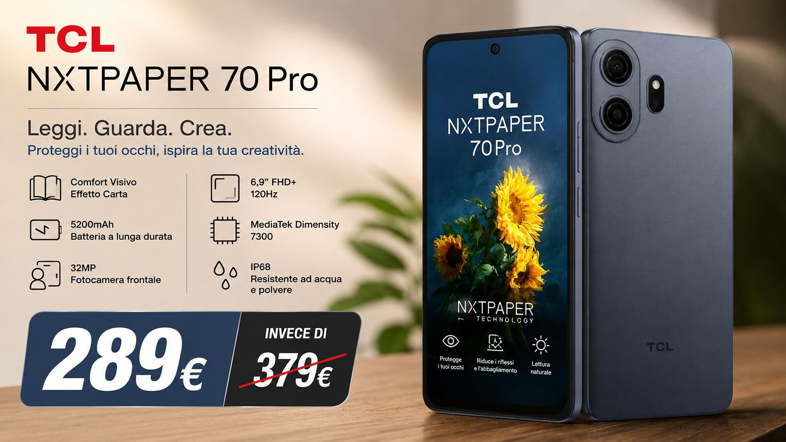 TCL NXTPAPER 70 Pro 5G in sconto del 25% su Amazon: il display è la chiave