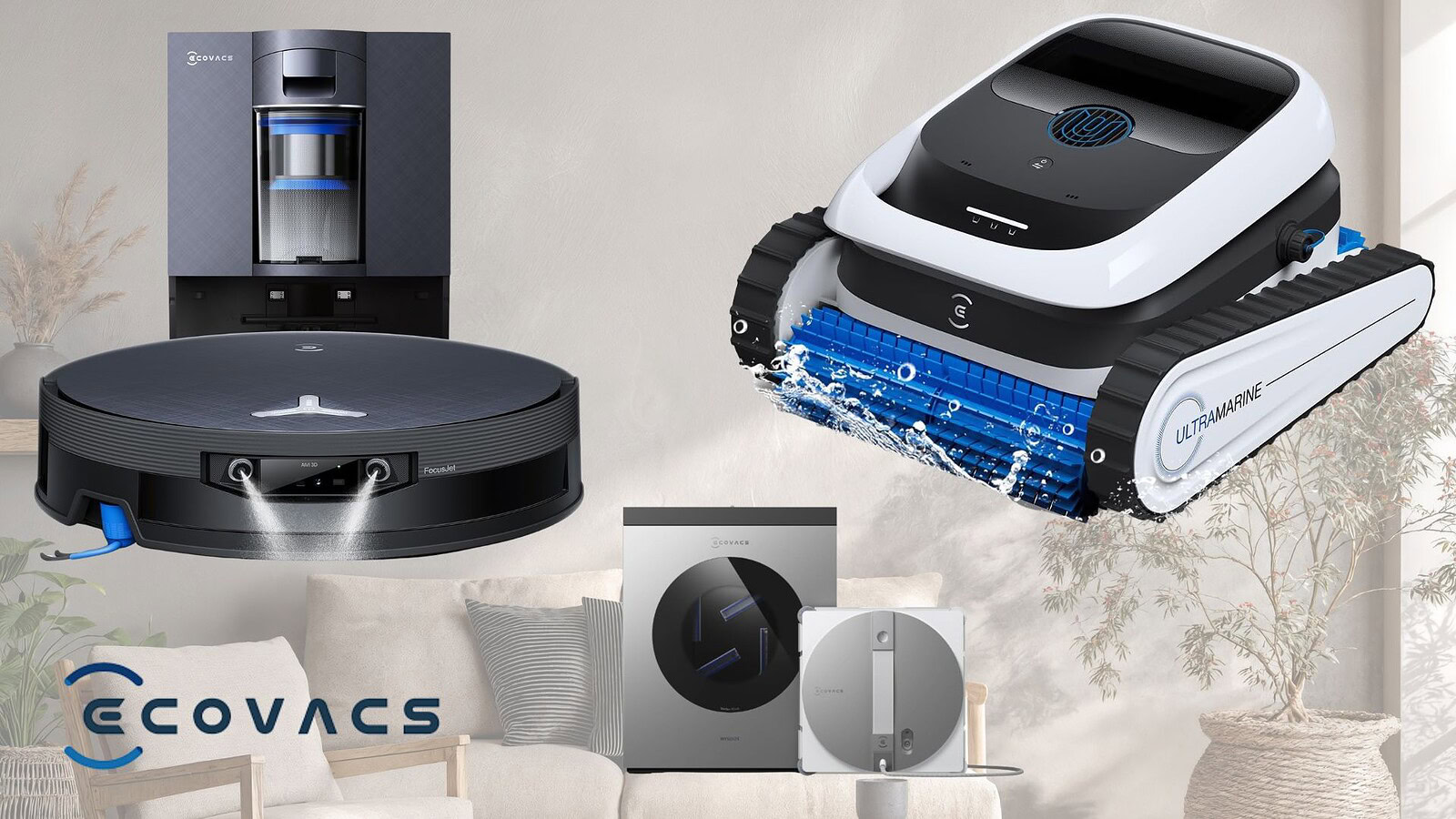 ECOVACS: X12 OmniCyclone, WINBOT W3 e P1 in offerta fino al 26 giugno