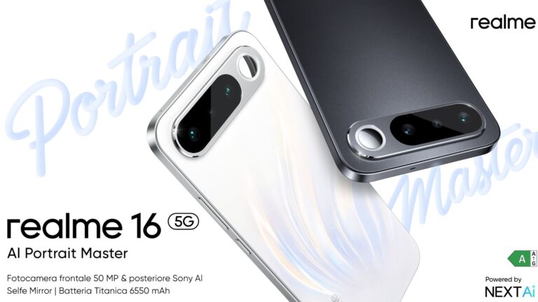 realme 16 5G ufficiale: AI Portrait Master e batteria da 6550mAh