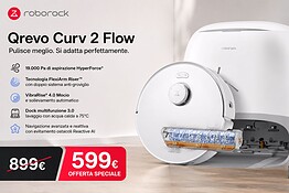 Roborock Qrevo Curv 2 Flow crolla a 599€ su Amazon: sconto di 300€