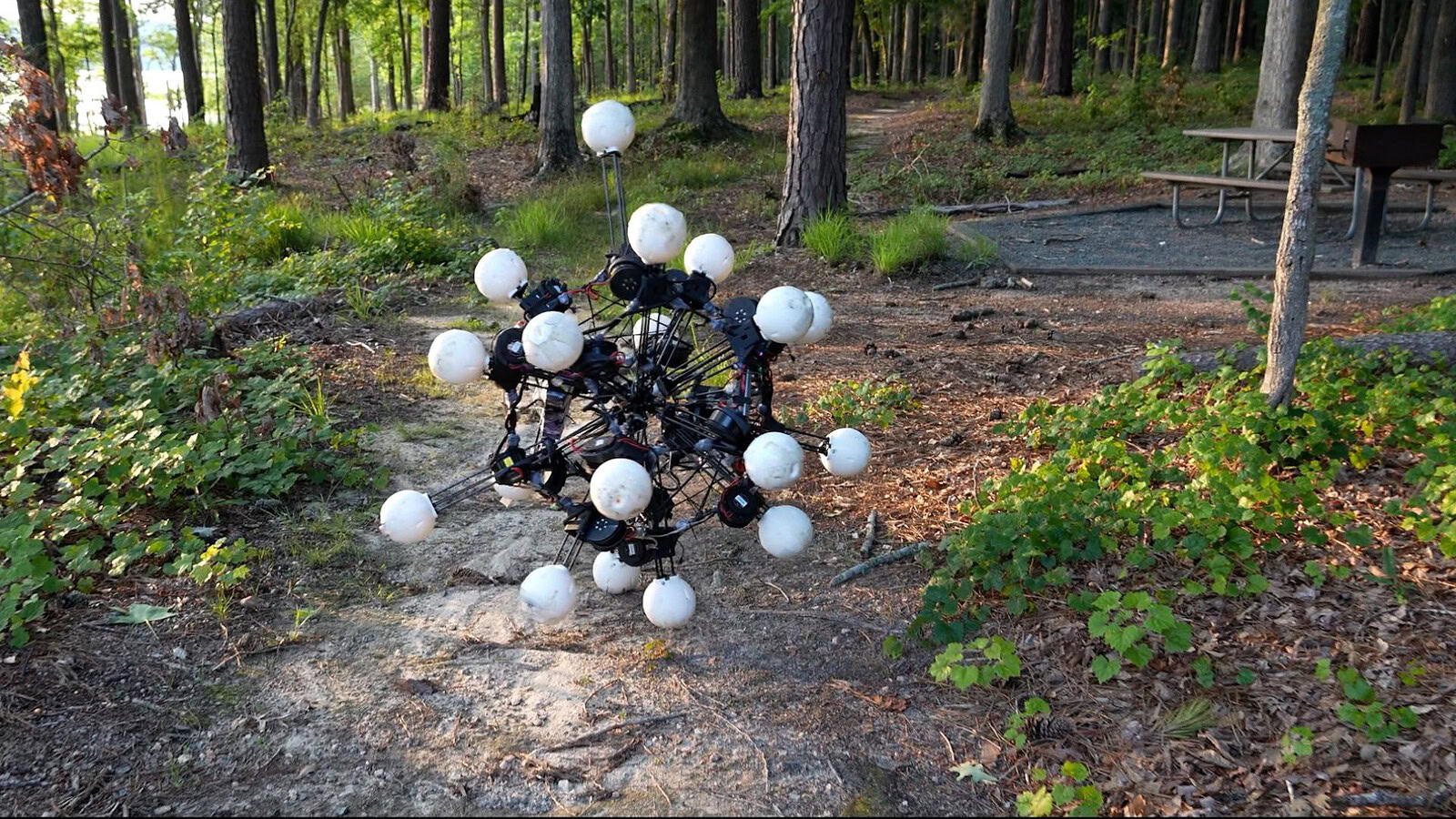 Argus, il robot sferico della Duke University che cammina su 20 gambe