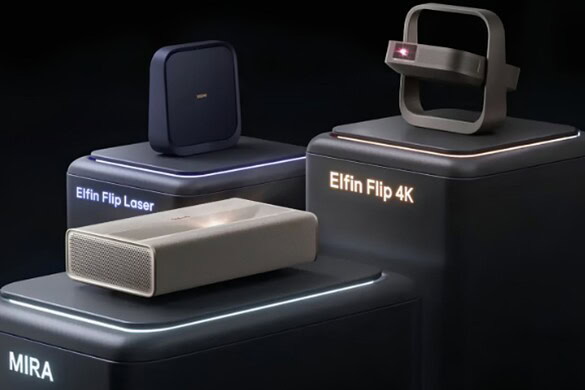Proiettori XGIMI, arrivano Elfin Flip Laser, 4K e MIRA a tiro ultra corto