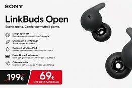 Sony LinkBuds Open in offerta: sconto del 65% su Amazon, prezzo crollato