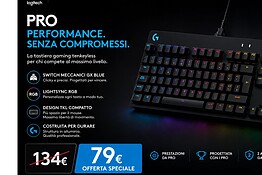 Logitech G PRO TKL crolla a 79,99€ su Amazon: sconto del 41%