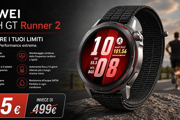 HUAWEI Watch GT Runner 2 al minimo storico su Amazon: ecco l’offerta