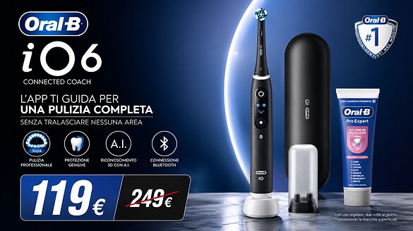 Oral-B iO 6N, il kit completo su Amazon al prezzo più basso di sempre