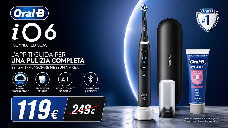 Oral-B iO 6N, il kit completo su Amazon al prezzo più basso di sempre