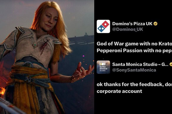 God of War Laufey, Domino’s punzecchia Sony: la replica è virale
