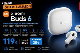 Xiaomi Buds 6 in offerta su Amazon: ANC e 35 ore di autonomia