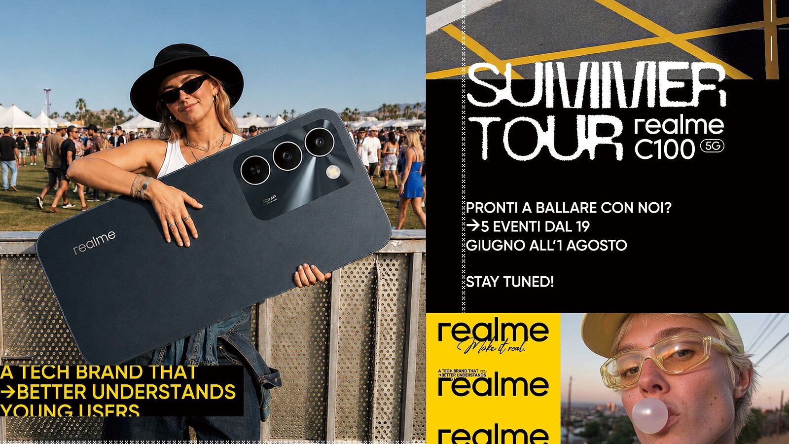 realme Summer Tour 2026: cinque tappe in Italia per scoprire realme 16 Pro Series e C100 5G