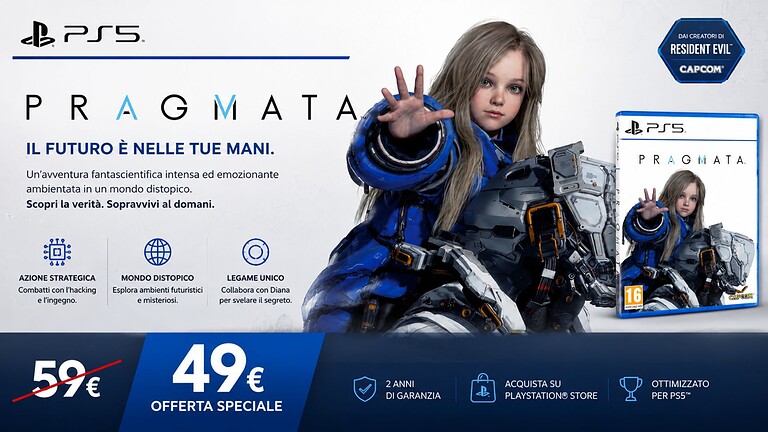 Pragmata in offerta su Amazon: prezzo in calo e spedizione immediata