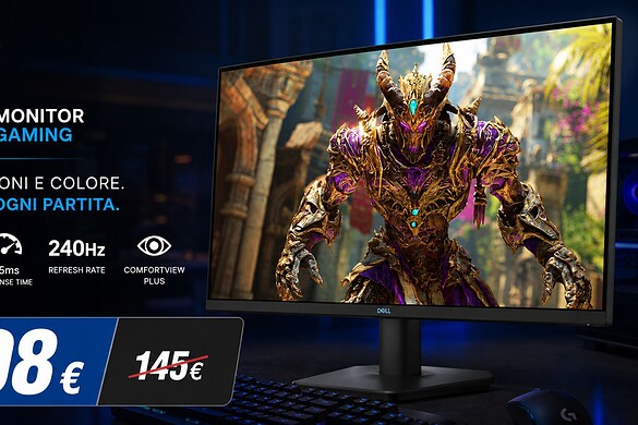 Monitor gaming Dell a 108€: 240 Hz e Fast IPS in offerta su Amazon