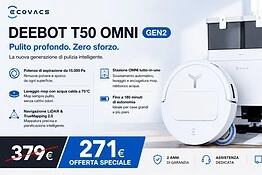 ECOVACS DEEBOT T50 OMNI al minimo storico su Amazon col Prime Day