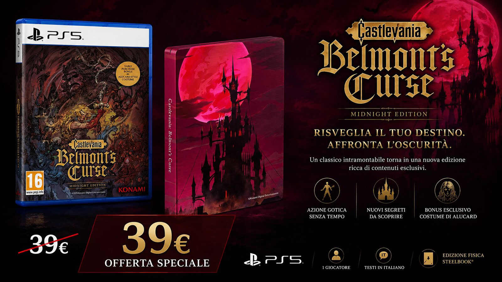 Castlevania: Belmont's Curse, la Midnight Edition è già prenotabile su Amazon