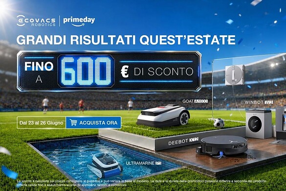 ECOVACS Prime Day: robot smart in offerta fino al 41%