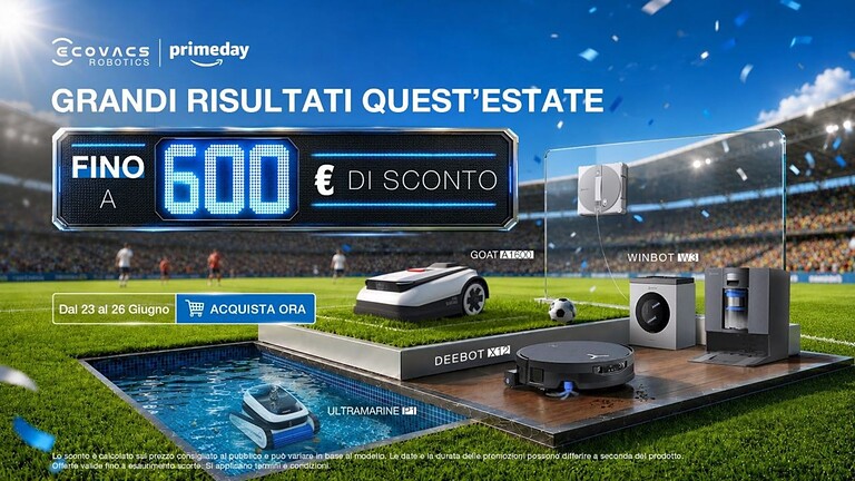 ECOVACS Prime Day: robot smart in offerta fino al 41%