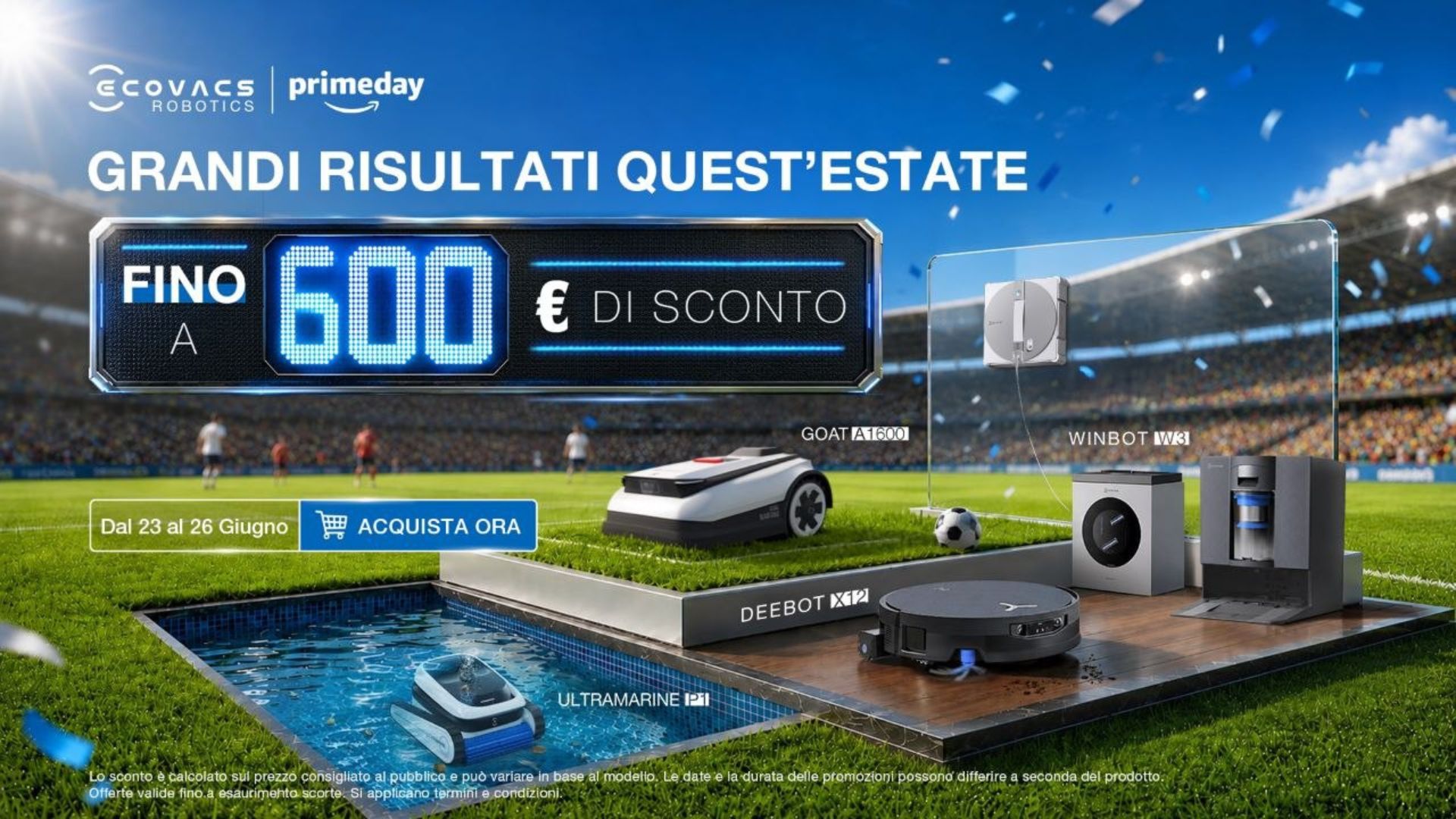 ECOVACS Prime Day: robot smart in offerta fino al 41%