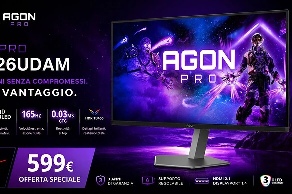 Monitor AOC AG326UDAM QD-OLED 4K in offerta su Amazon a 599 euro