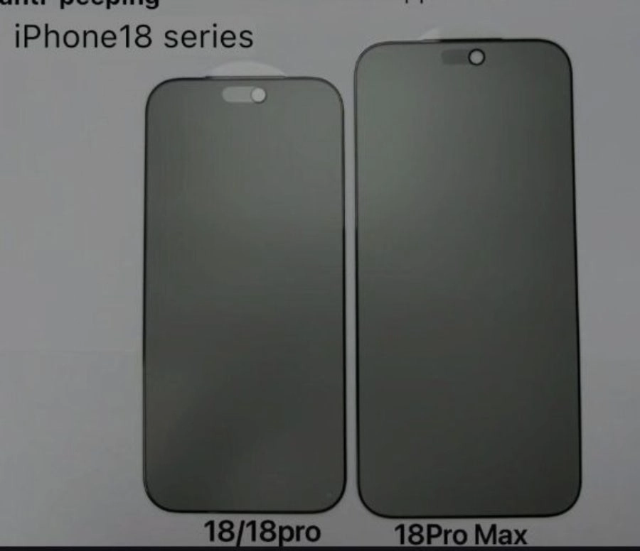 iPhone 18 Pro, le pellicole per il vetro svelano la Dynamic Island più piccola