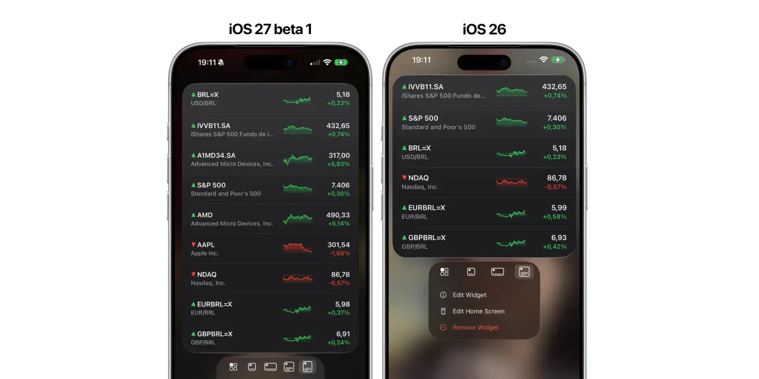 iOS 27 widget