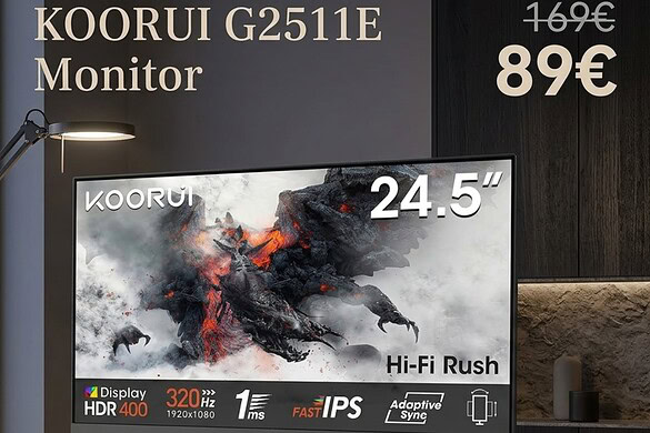 Monitor KOORUI G2511E, Fast IPS e 320Hz a meno di 90 euro