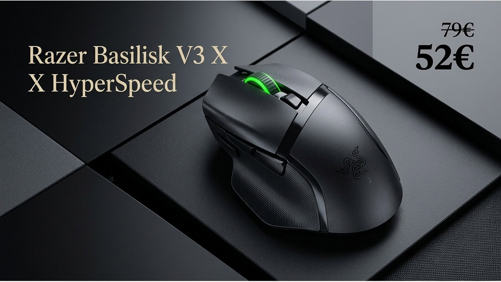 Razer Basilisk V3 X HyperSpeed a 52,49€ su Amazon: il mouse wireless costa il 34% in meno