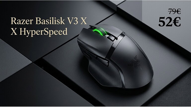 Razer Basilisk V3 X HyperSpeed a 52,49€ su Amazon: il mouse wireless costa il 34% in meno