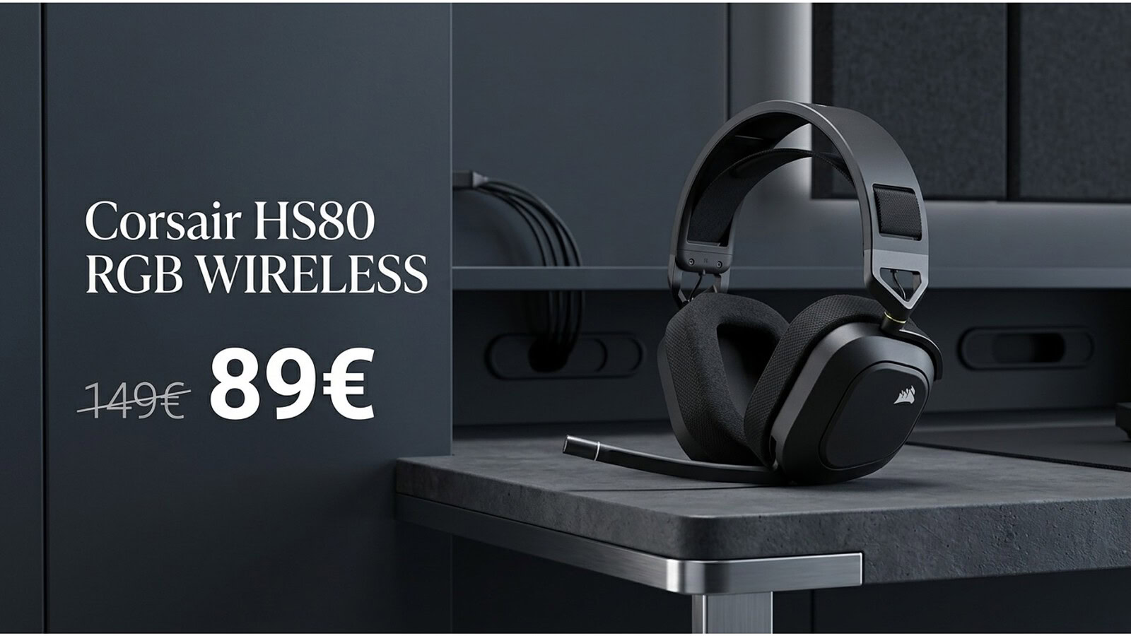 Corsair HS80 RGB Wireless in sconto del 40% su Amazon: Dolby Atmos a 89,99€