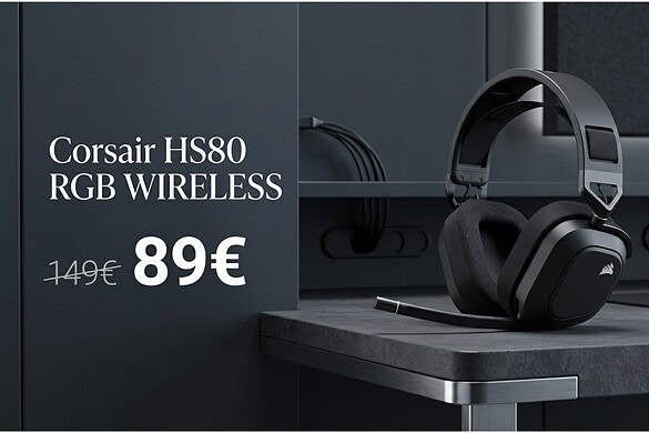 Corsair HS80 RGB Wireless in sconto del 40% su Amazon: Dolby Atmos a 89,99€