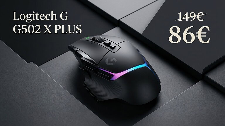 Logitech G502 X PLUS in offerta: mouse gaming wireless al 52% di sconto
