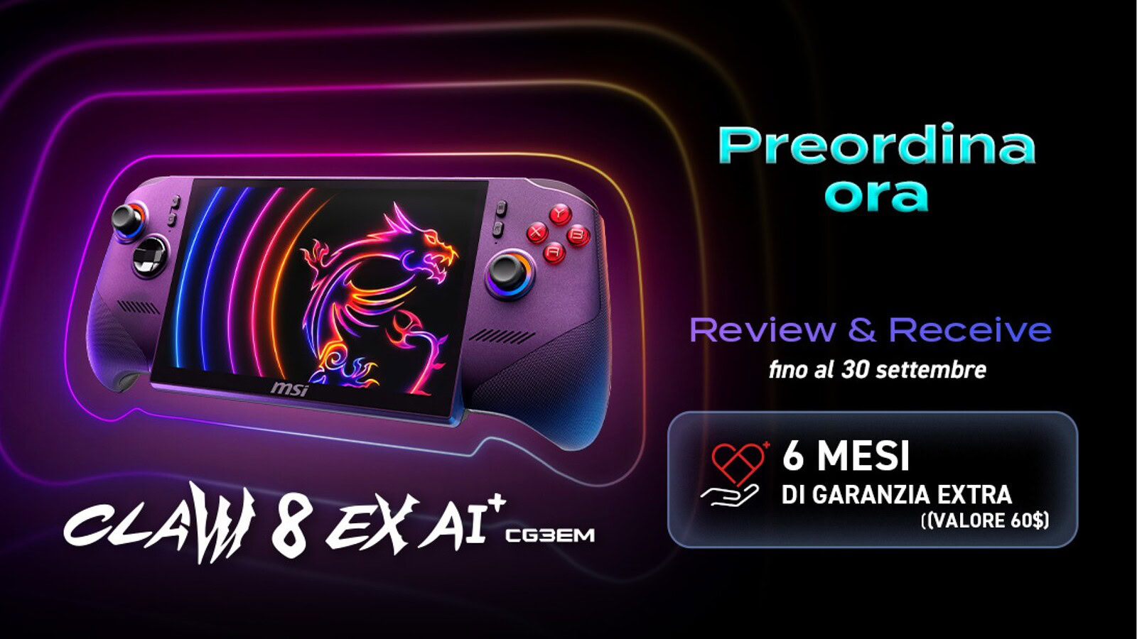 MSI Claw 8 EX AI+ debutta in Italia con gaming AI e potenza portatile