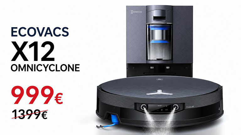 Ecovacs Deebot X12 sotto i 1000 euro su Amazon: l'offerta da cogliere