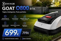 Ecovacs Goat O800 RTK in offerta su Amazon: il rasaerba senza filo a 699€