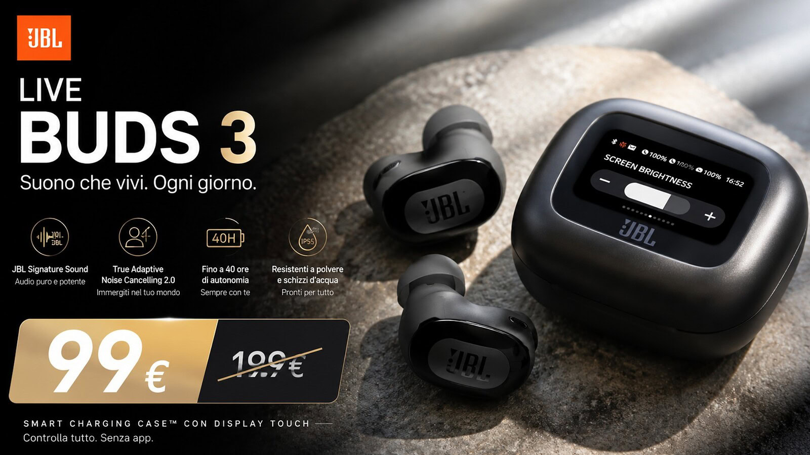 JBL Live Buds 3 al minimo storico su Amazon: sconto del 50%