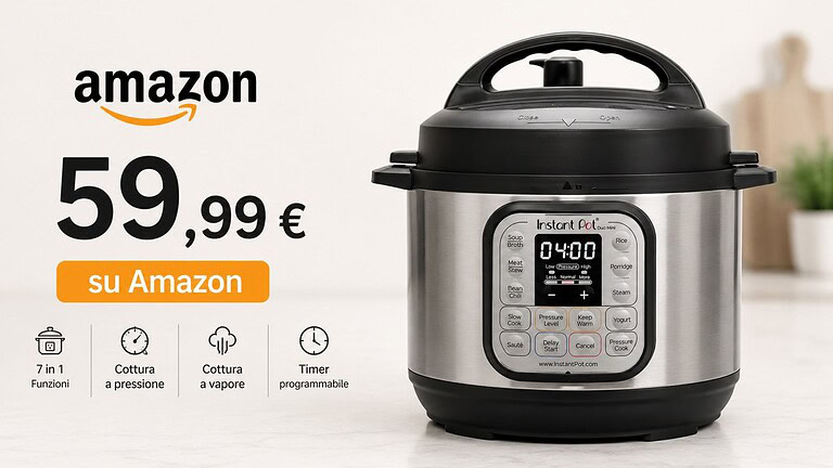 Instant Pot Duo Mini 3L in offerta su Amazon: è un super prezzo