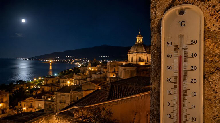 Sicilia, notte da record: oltre 40 gradi a mezzanotte