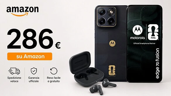 Motorola edge 70 fusion FIFA World Cup 26 crolla a 281,99 euro
