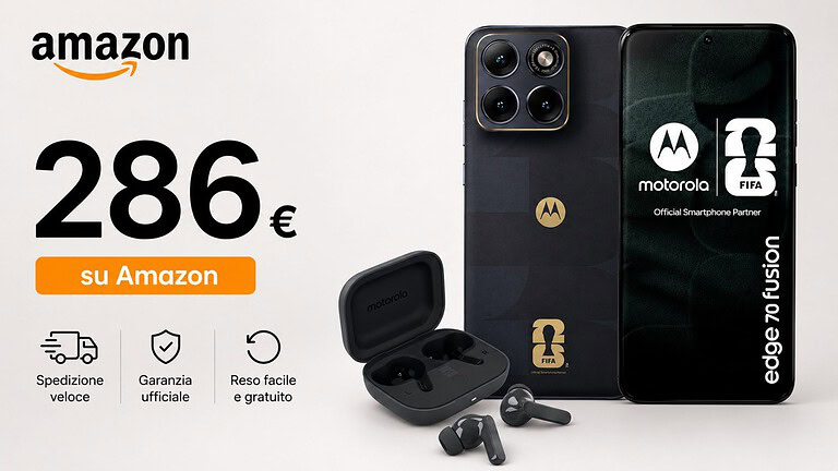Motorola edge 70 fusion FIFA World Cup 26 crolla a 281,99 euro
