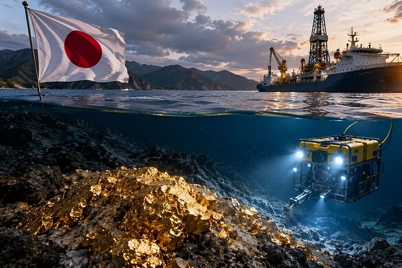 Oro invisibile nei fondali del Giappone: tesoro a 350 km da Tokyo