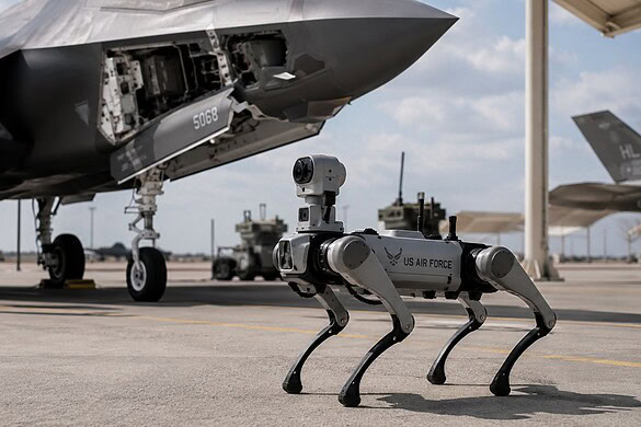 Robot e droni ispezionano gli aerei militari dell’US Air Force