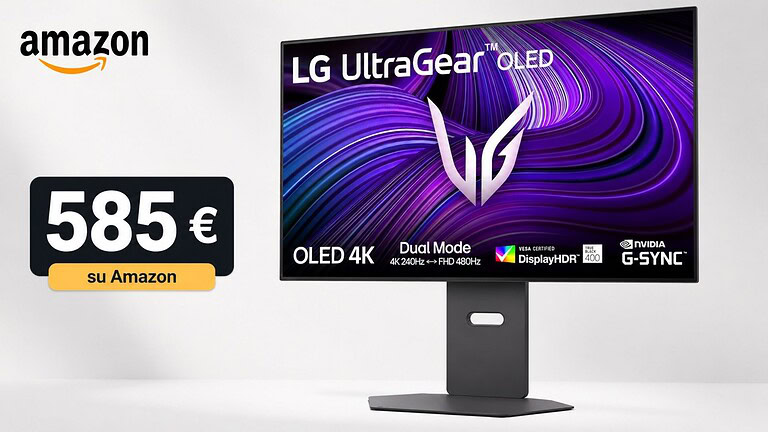 LG UltraGear OLED 32GX870A al prezzo più basso di sempre su Amazon