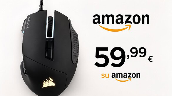 Mouse Corsair Scimitar al minimo storico: 17 tasti e sconto del 33%