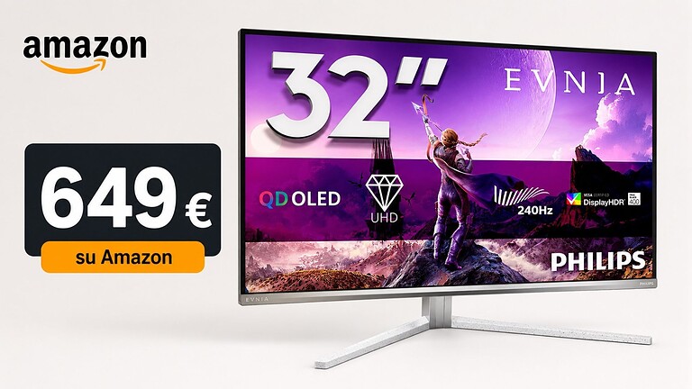 Monitor Philips 4K 240 Hz in offerta su Amazon a 649€