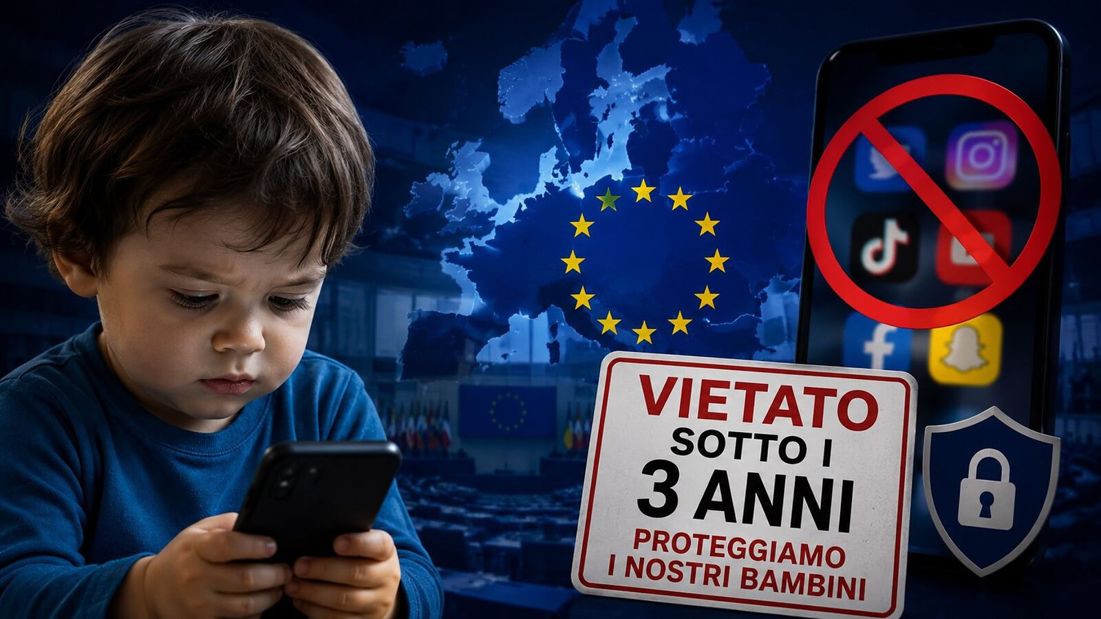 Social vietati sotto i 3 anni: la stretta UE per i minori