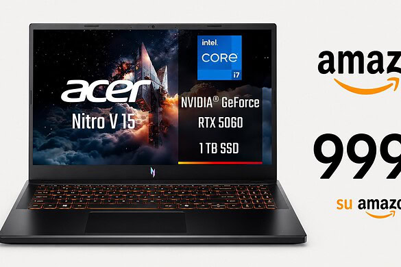 Acer Nitro V 15 con RTX 5060 sotto i 1000€ su Amazon: offerta da non perdere