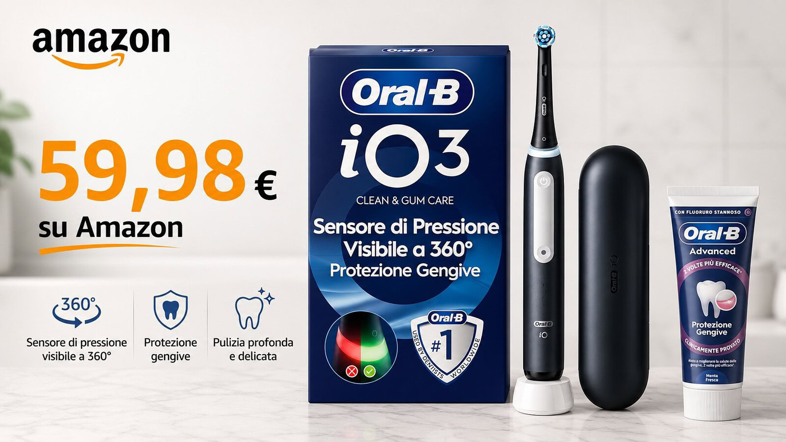Oral-B iO 3 al minimo storico: su Amazon costa 59 euro