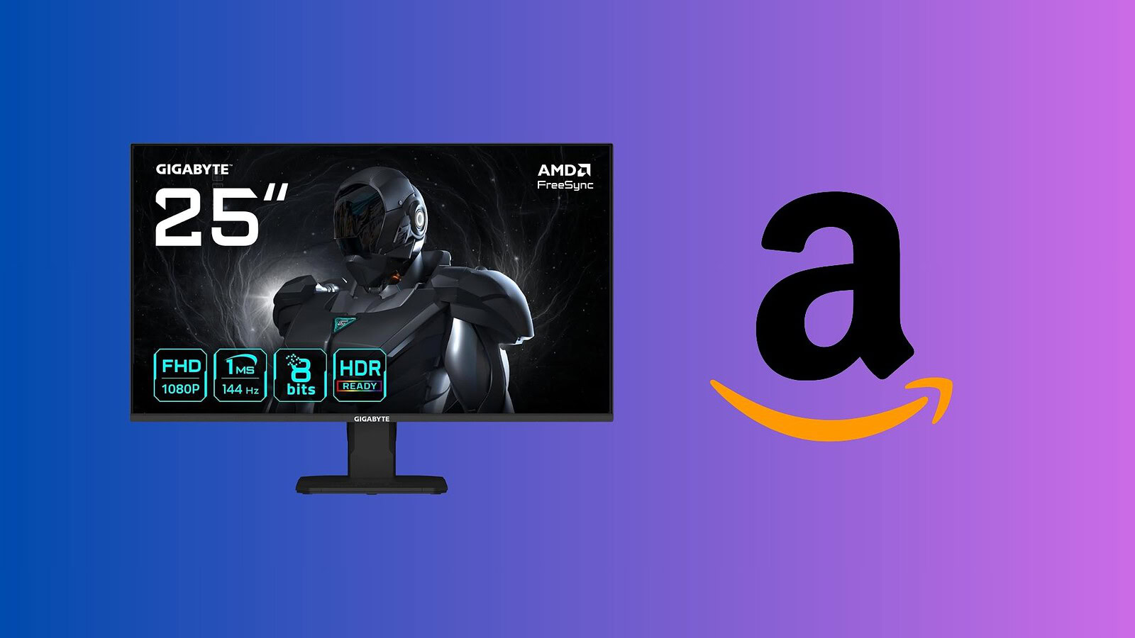 Gigabyte GS25F14, monitor gaming 144Hz e 1ms sotto gli 80€ su Amazon